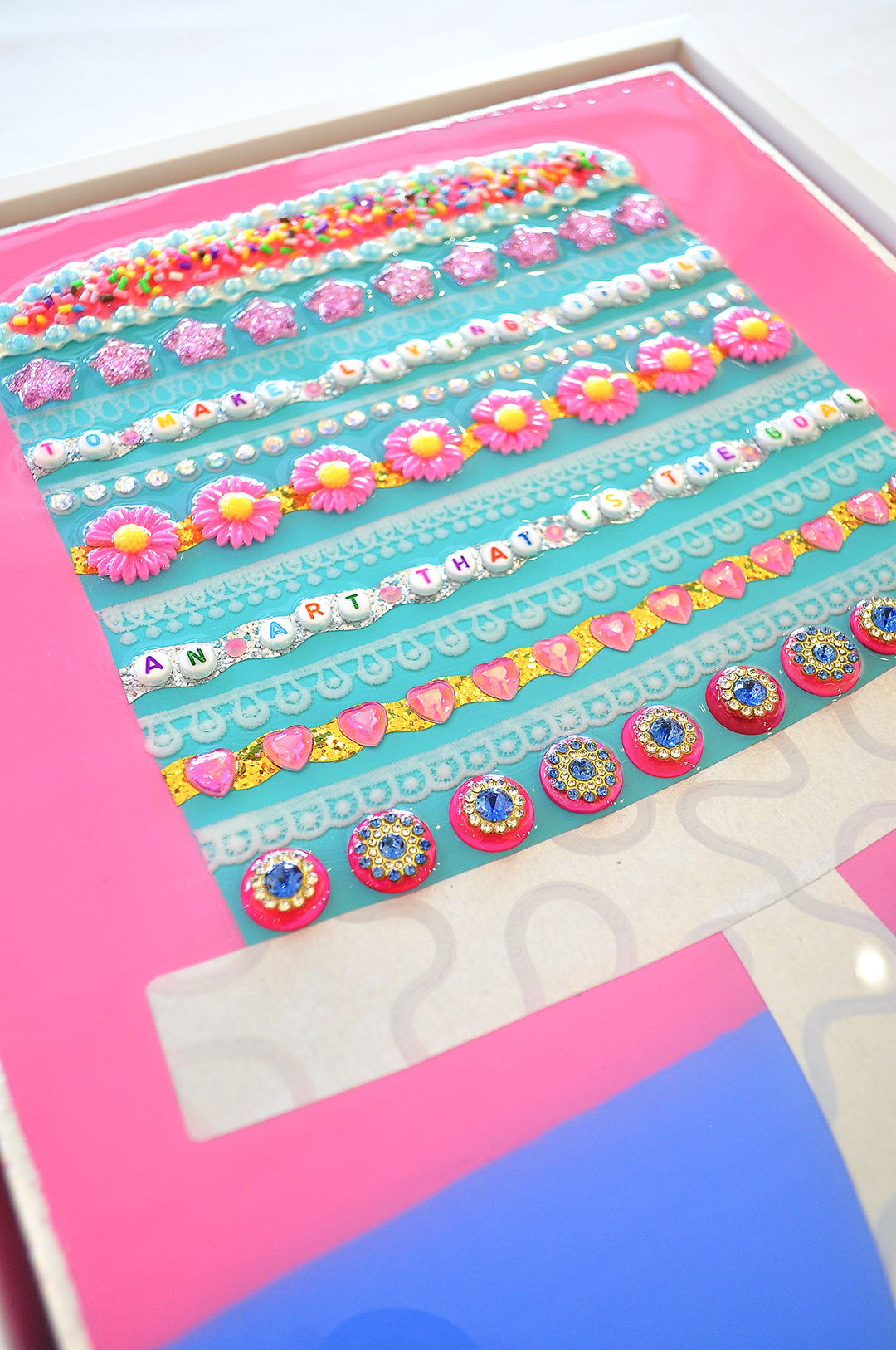 A LIFE ADORNED - 12.5 x 15.5 Framed Mixed Media on Canvas