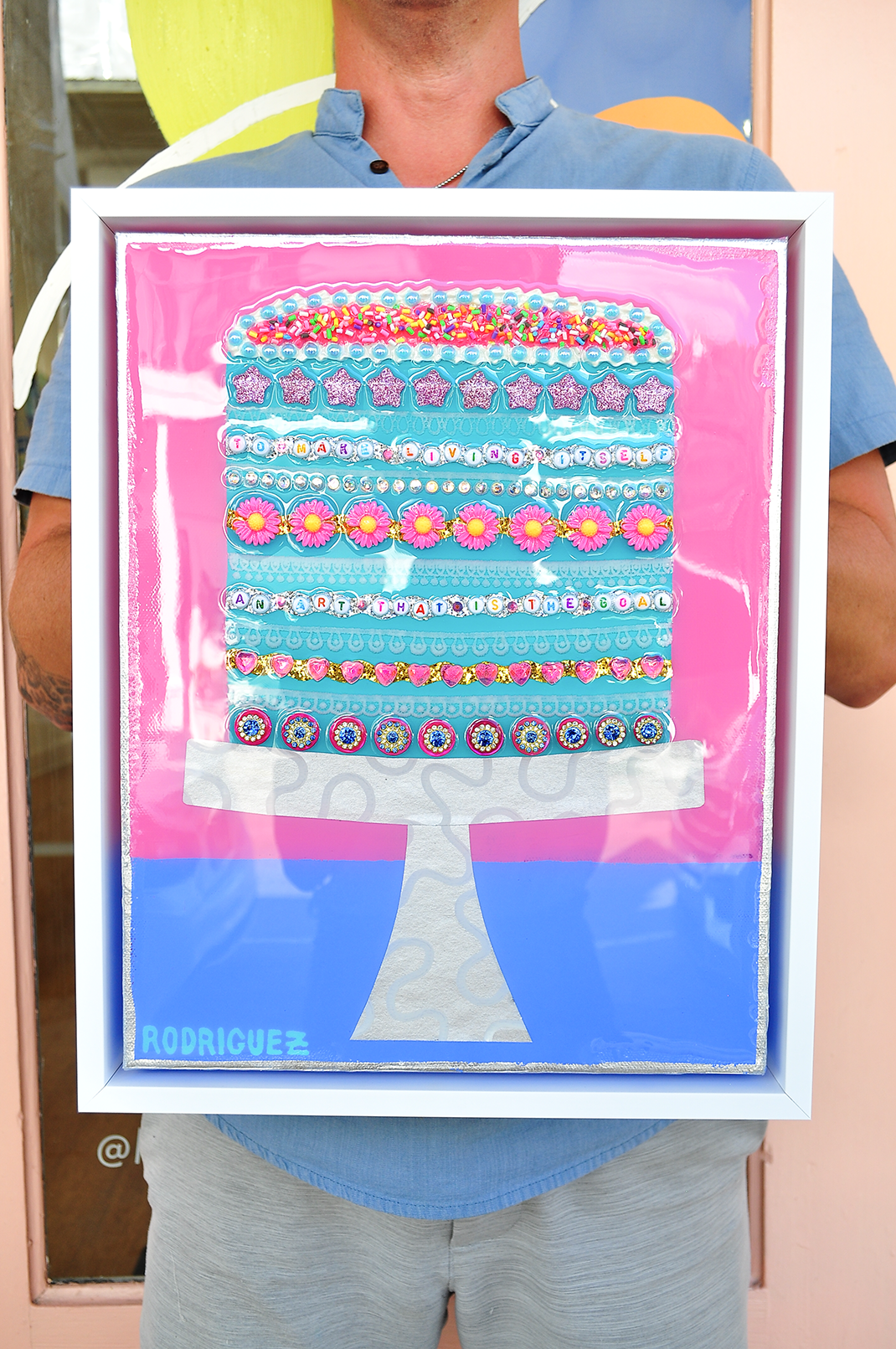 A LIFE ADORNED - 12.5 x 15.5 Framed Mixed Media on Canvas