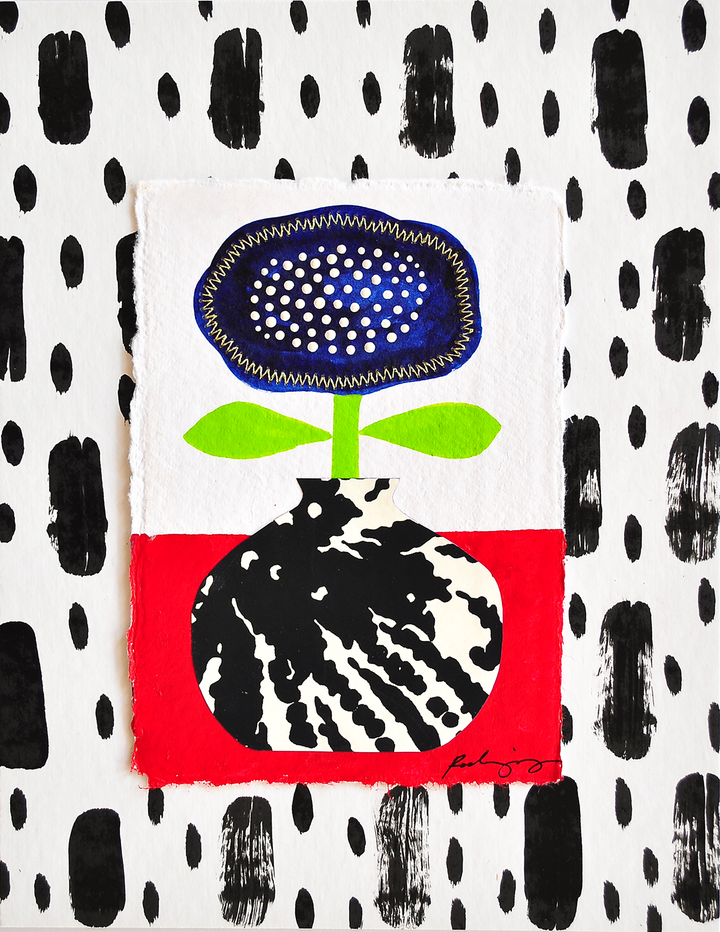 Flowergram 11 - 11x8.5 Mixed Media on Paper