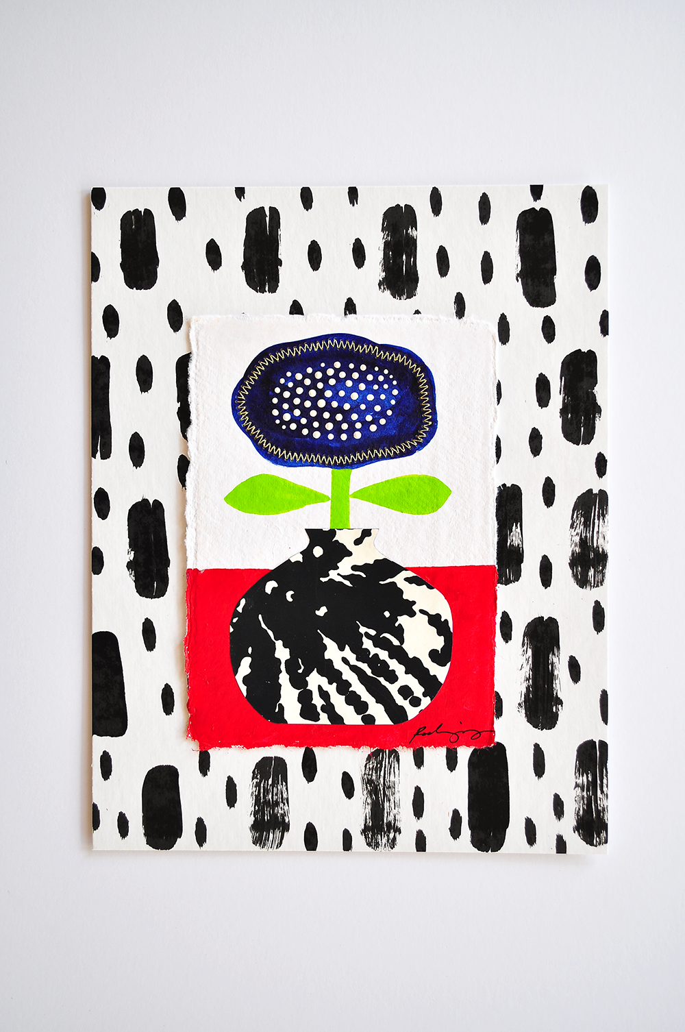 Flowergram 11 - 11x8.5 Mixed Media on Paper