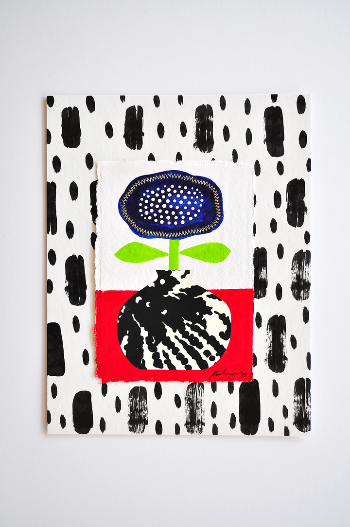 Flowergram 11 - 11x8.5 Mixed Media on Paper
