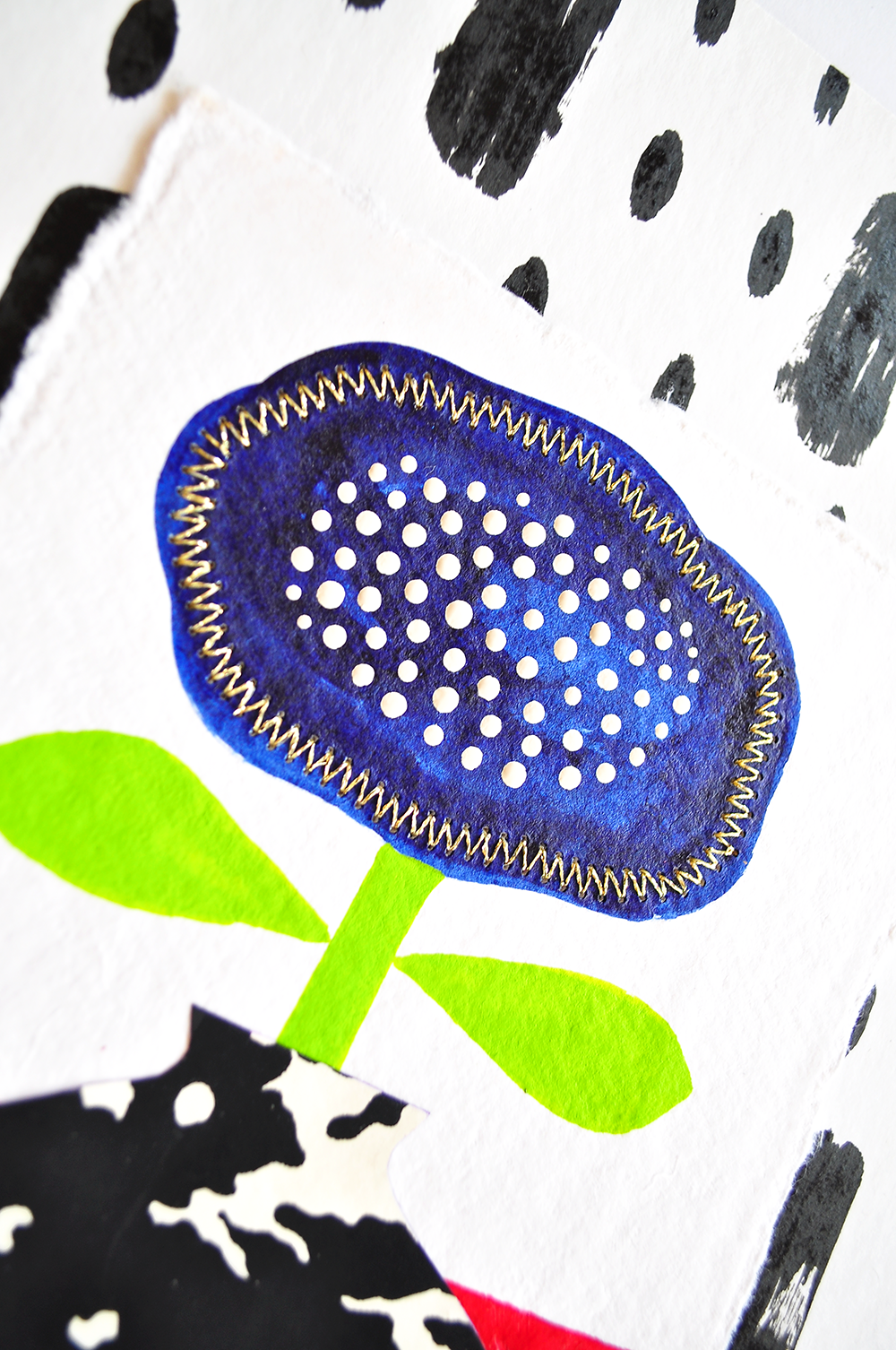 Flowergram 11 - 11x8.5 Mixed Media on Paper