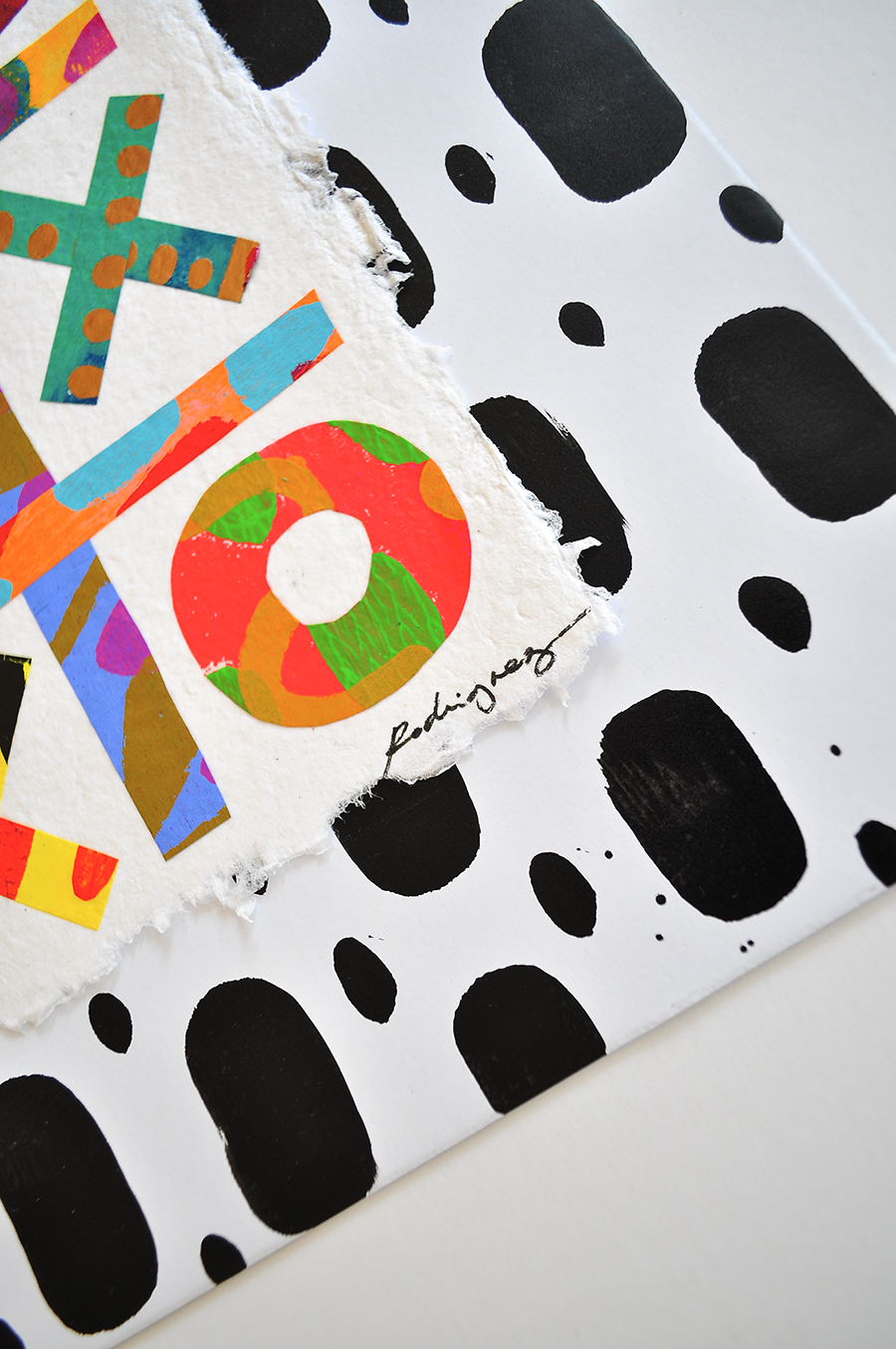 The Winners Tic-Tac-Toe 11 - 12x12 Mixed Media on Paper *NOT framed*