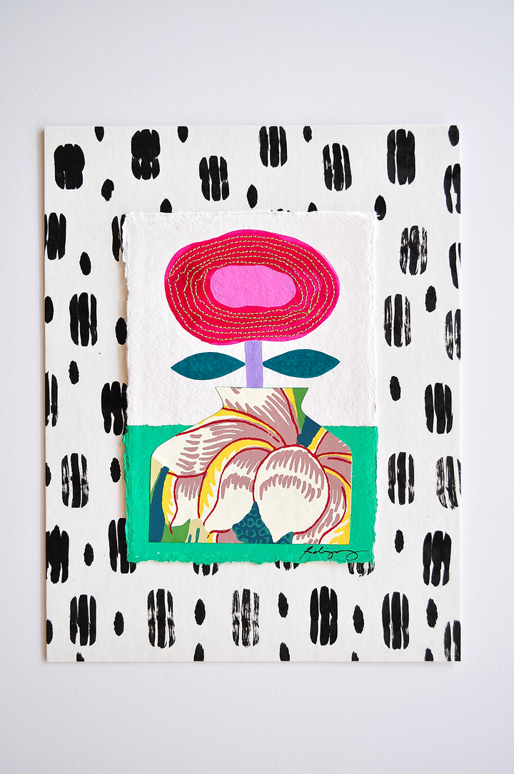 Flowergram 12 - 11x8.5 Mixed Media on Paper
