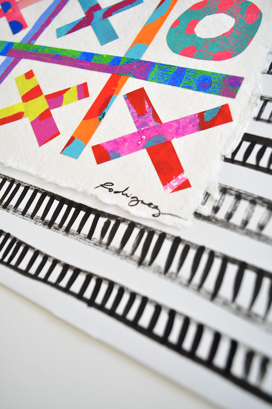 The Winners Tic-Tac-Toe 12 - 12x12 Mixed Media on Paper *NOT framed*