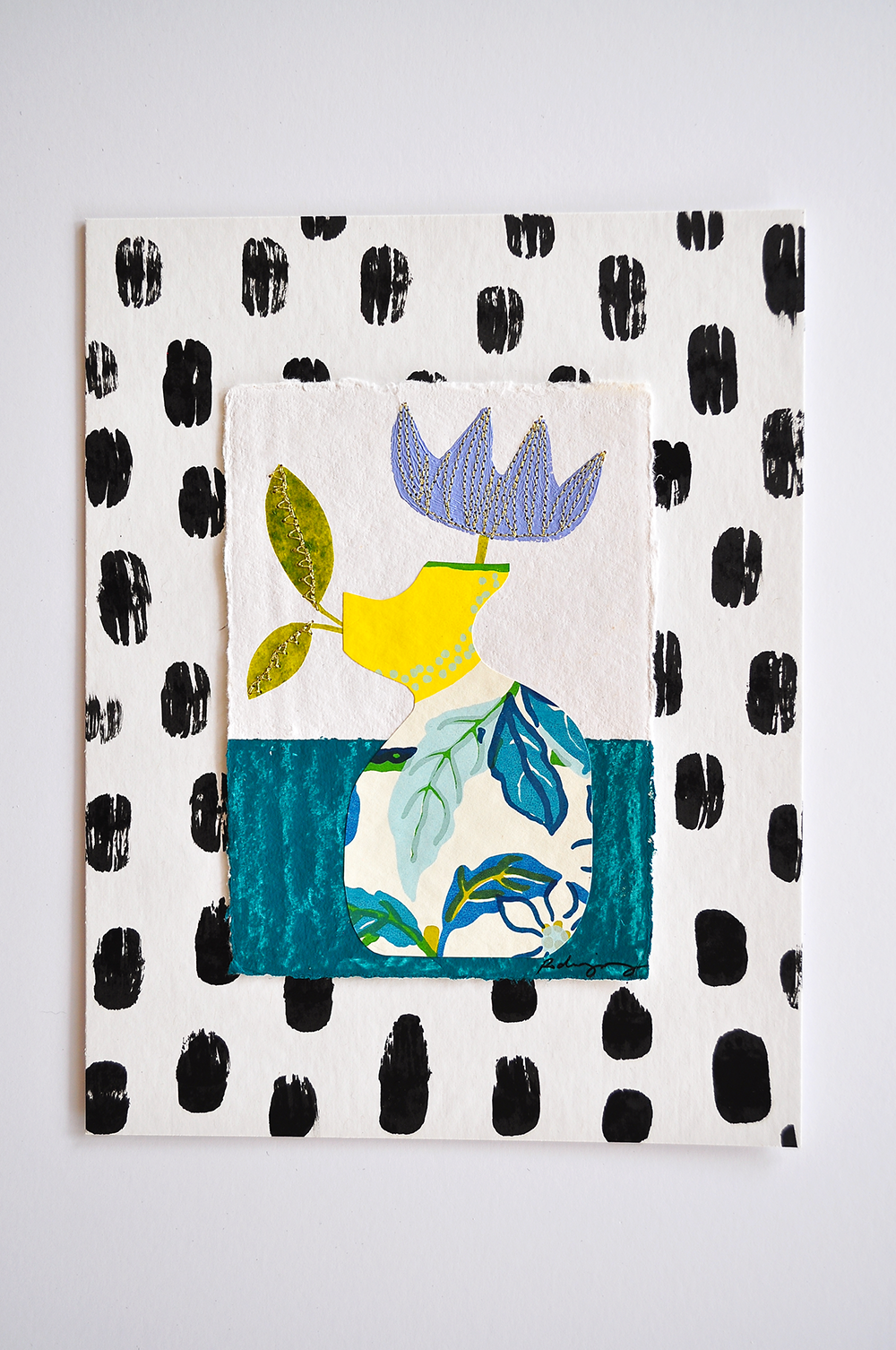 Flowergram 16 - 11x8.5 Mixed Media on Paper
