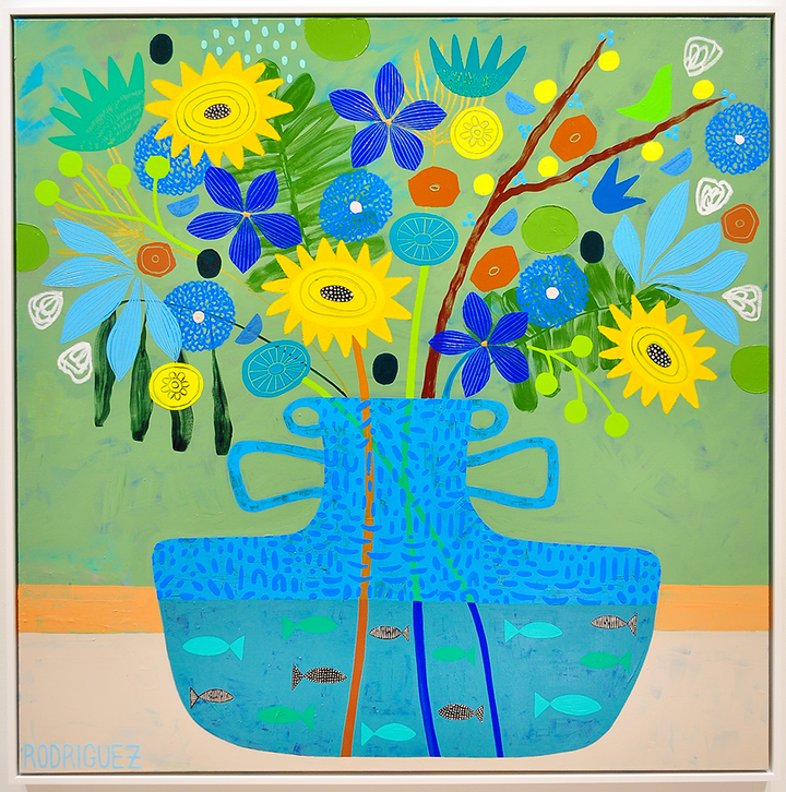 Simple Pleasures - FRAMED 48.5x48.5 on Canvas