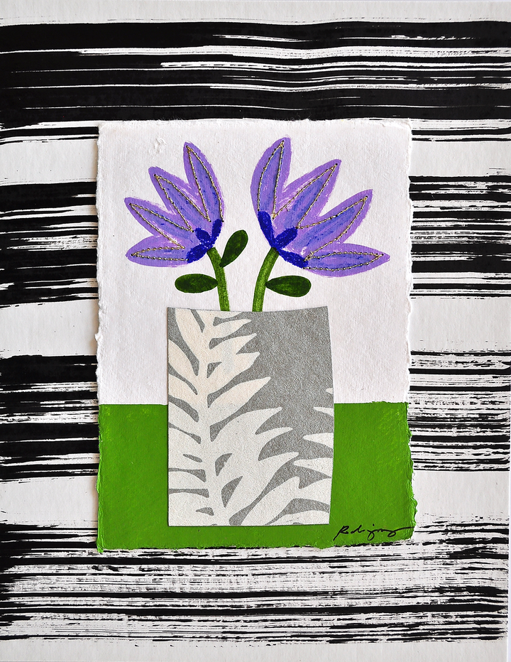 Flowergram 1 - 11x8.5 Mixed Media on Paper