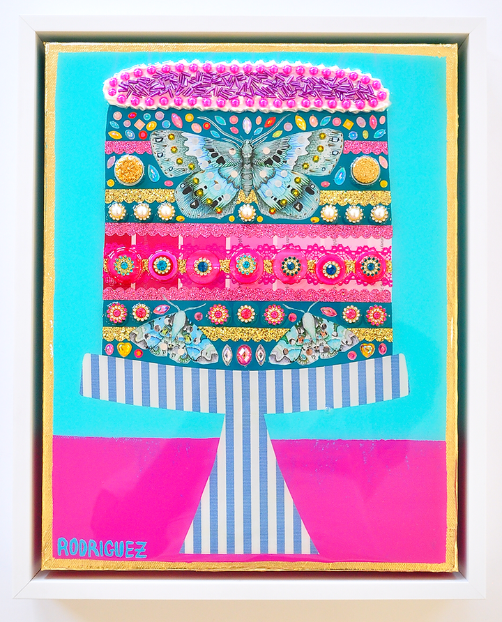 An Absolute Gem - 12.5 x 15.5 Framed Mixed Media on Canvas