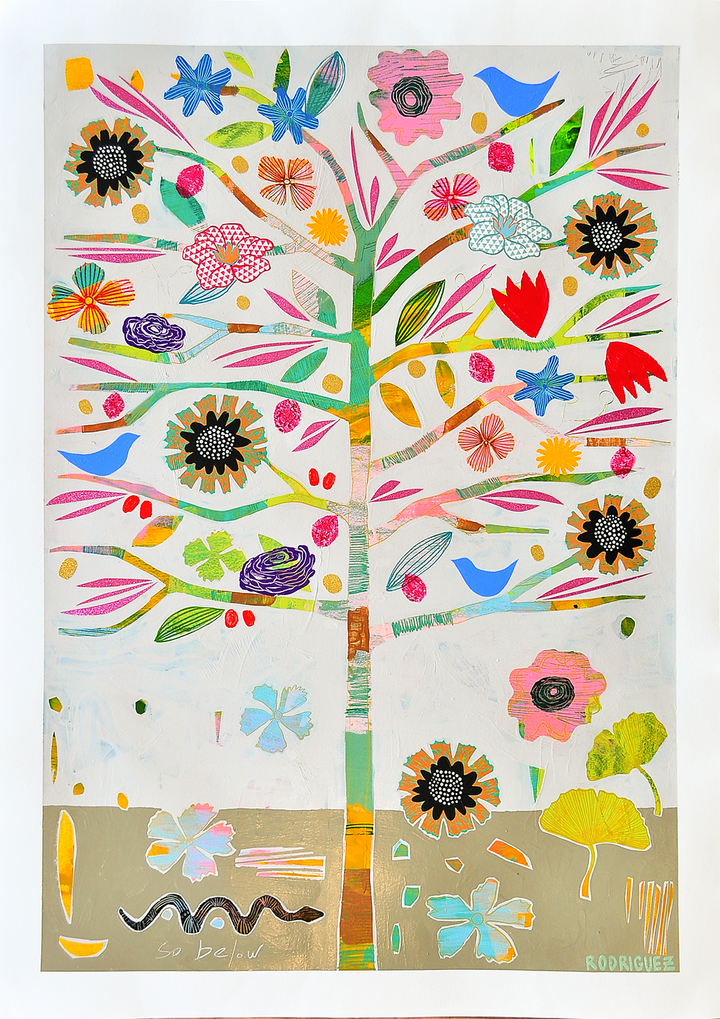 As Above, So Below Floral Study - 30x42 ON PAPER