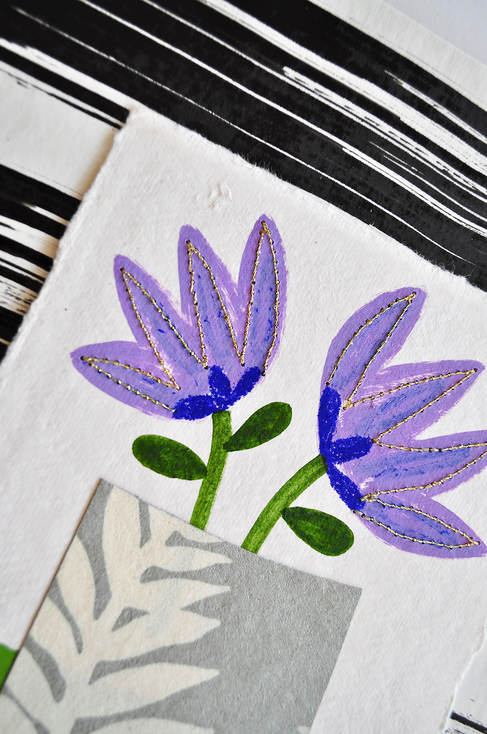 Flowergram 1 - 11x8.5 Mixed Media on Paper
