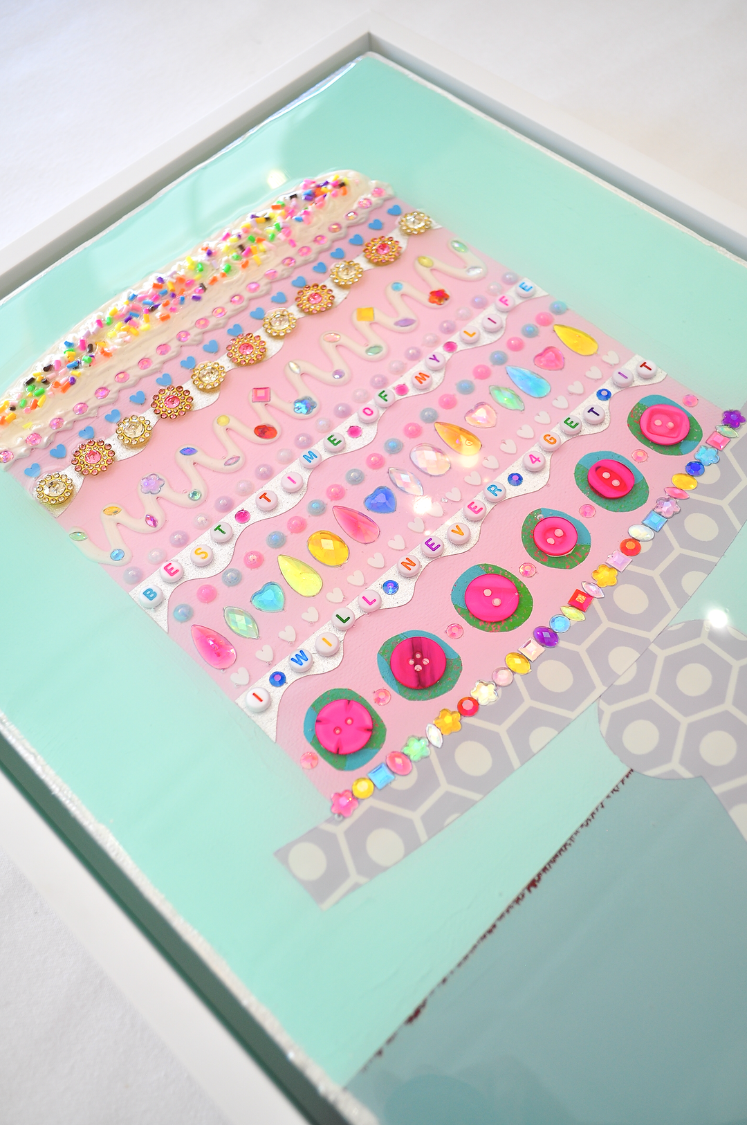 BEST TIME OF MY LIFE - 12.5 x 15.5 Framed Mixed Media on Canvas