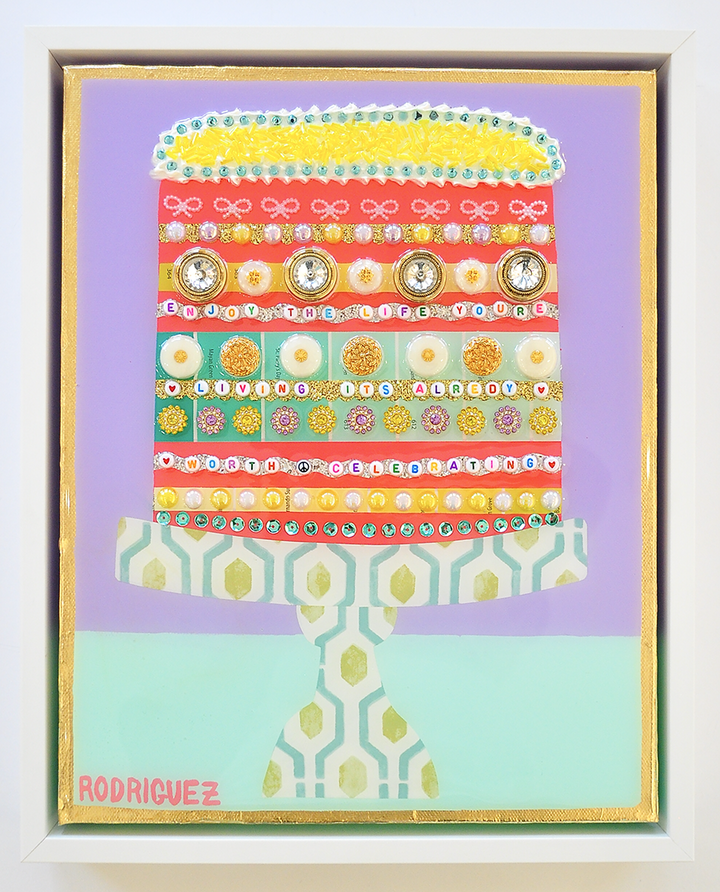 Already Worth Celebrating - 12.5 x 15.5 Framed Mixed Media on Canvas