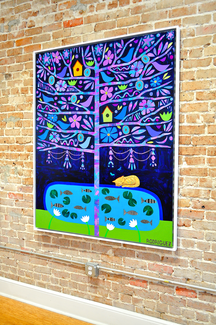 All Is Calm, All Is Bright - Framed 62x50 on Canvas