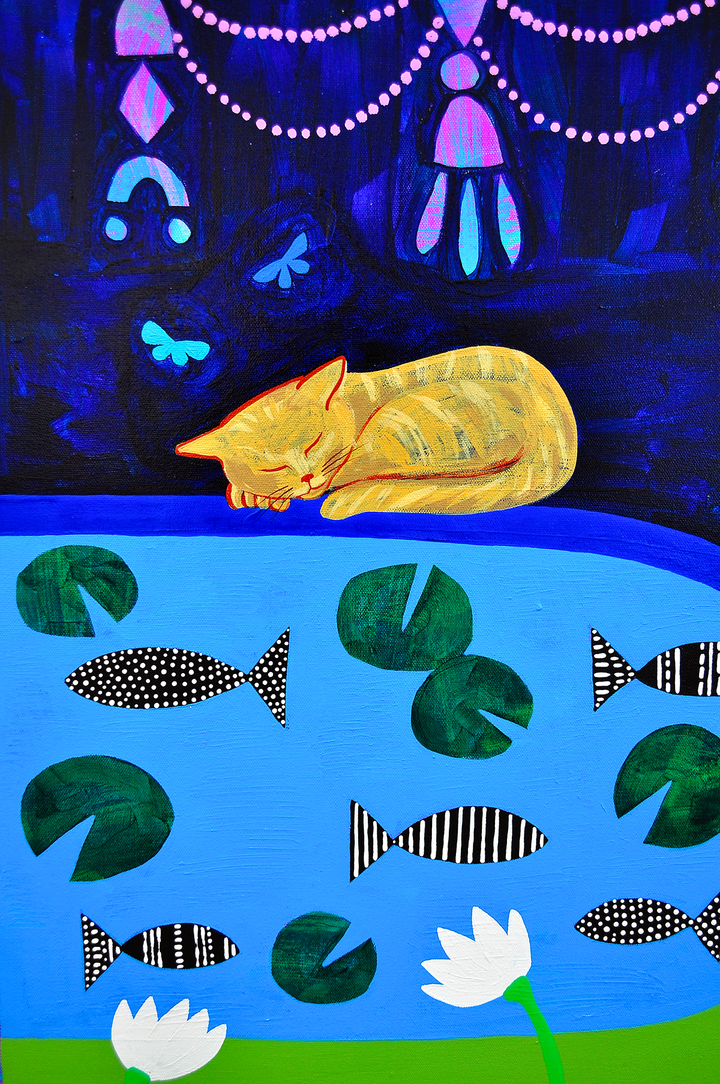 All Is Calm, All Is Bright - Framed 62x50 on Canvas