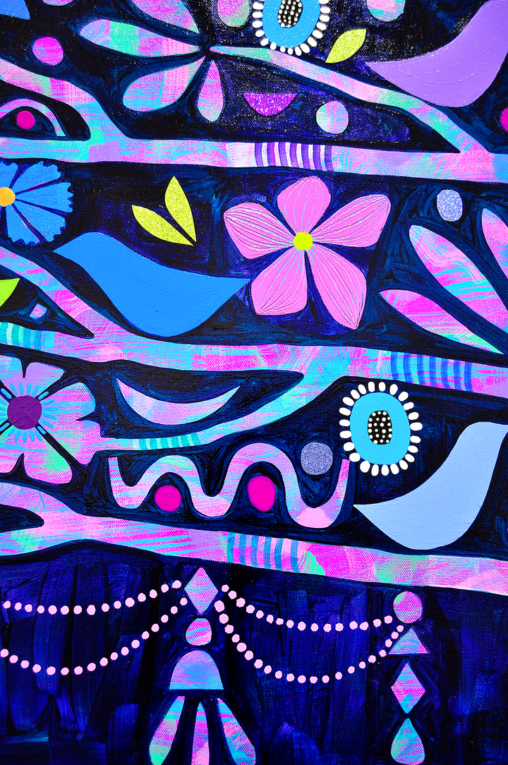 All Is Calm, All Is Bright - Framed 62x50 on Canvas