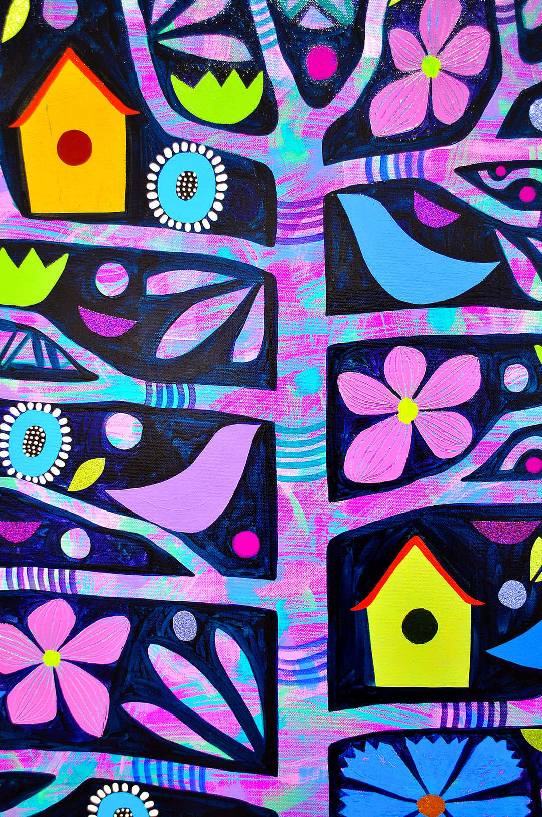 All Is Calm, All Is Bright - Framed 62x50 on Canvas