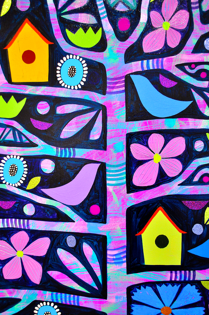 All Is Calm, All Is Bright - Framed 62x50 on Canvas