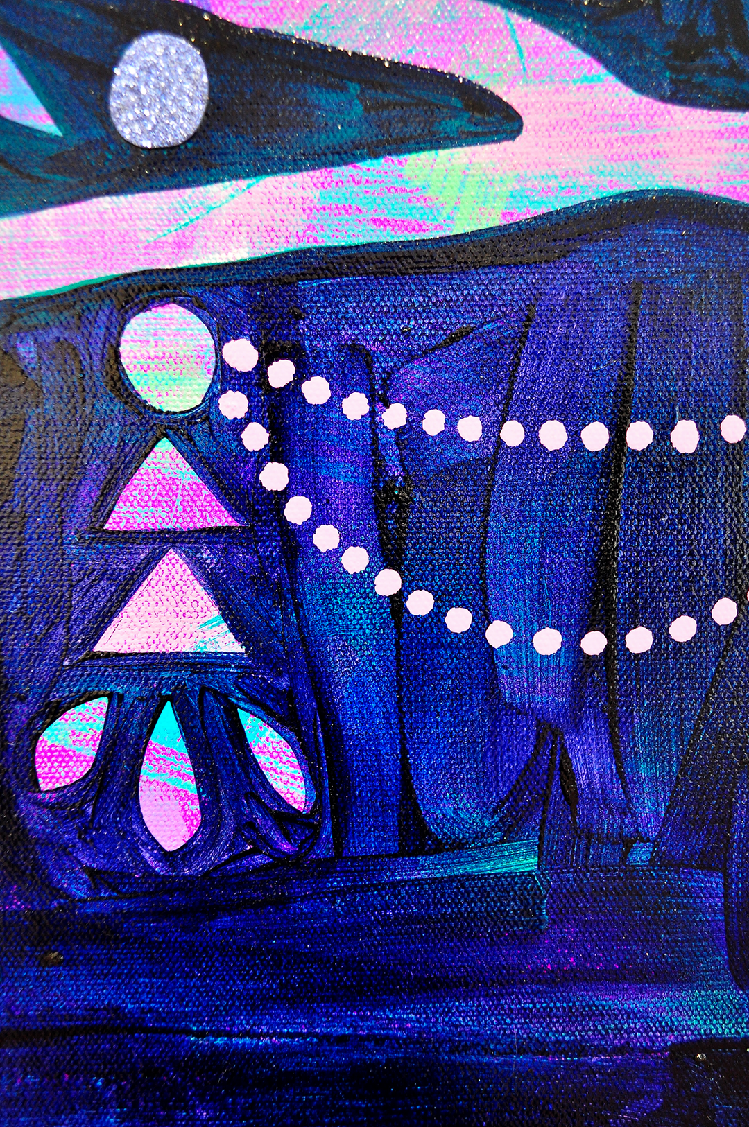 All Is Calm, All Is Bright - Framed 62x50 on Canvas