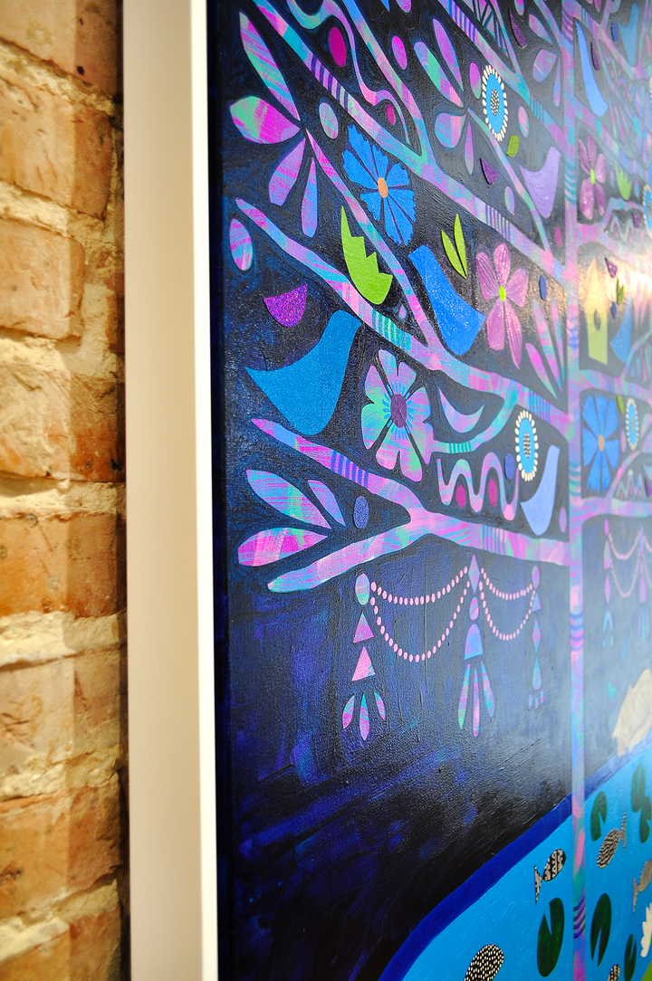 All Is Calm, All Is Bright - Framed 62x50 on Canvas