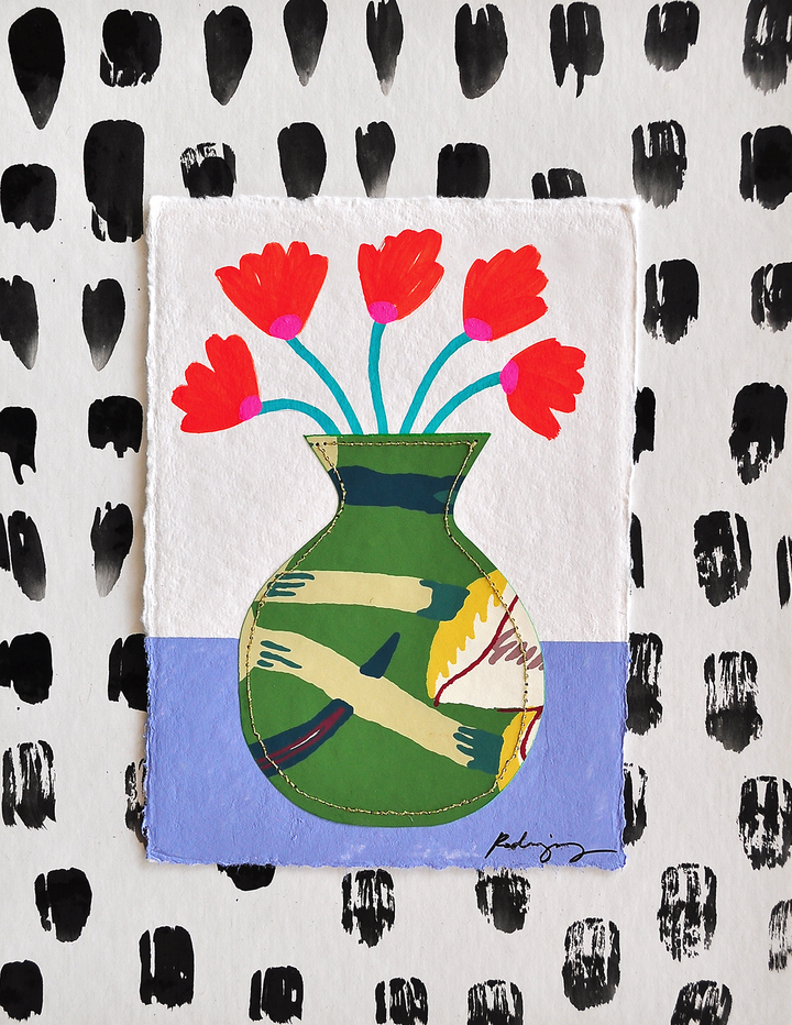 Flowergram 3 - 11x8.5 Mixed Media on Paper