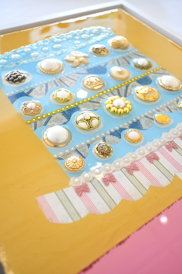 SEASIDE REUNION - 12.5 x 15.5 Framed Mixed Media on Canvas