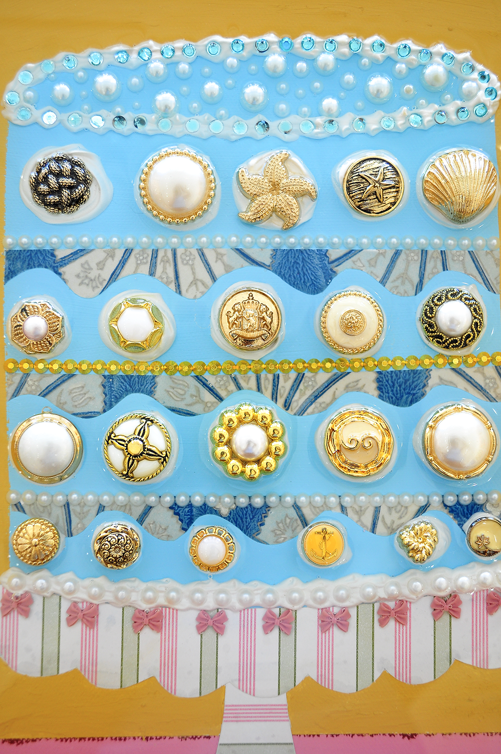 SEASIDE REUNION - 12.5 x 15.5 Framed Mixed Media on Canvas