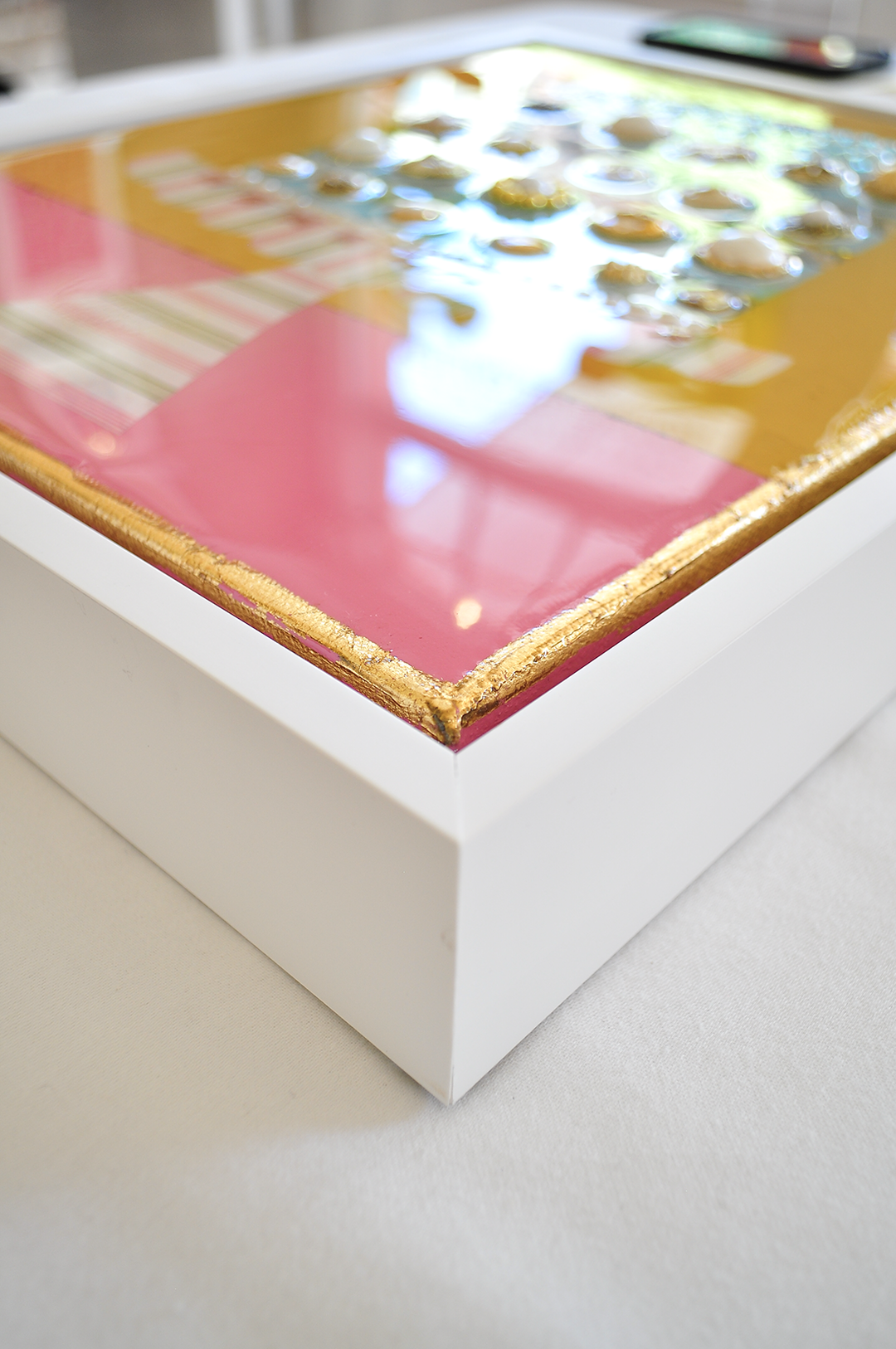 SEASIDE REUNION - 12.5 x 15.5 Framed Mixed Media on Canvas