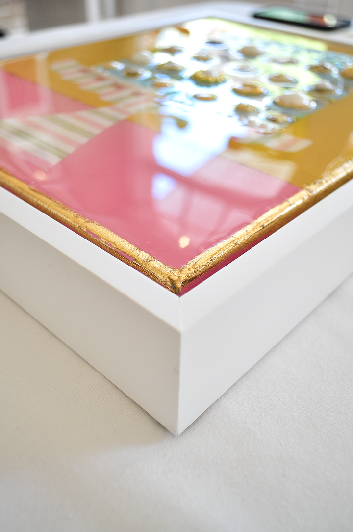 SEASIDE REUNION - 12.5 x 15.5 Framed Mixed Media on Canvas