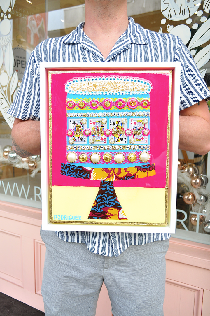 Beauty & Wisdom - 12.5 x 15.5 Framed Mixed Media on Canvas