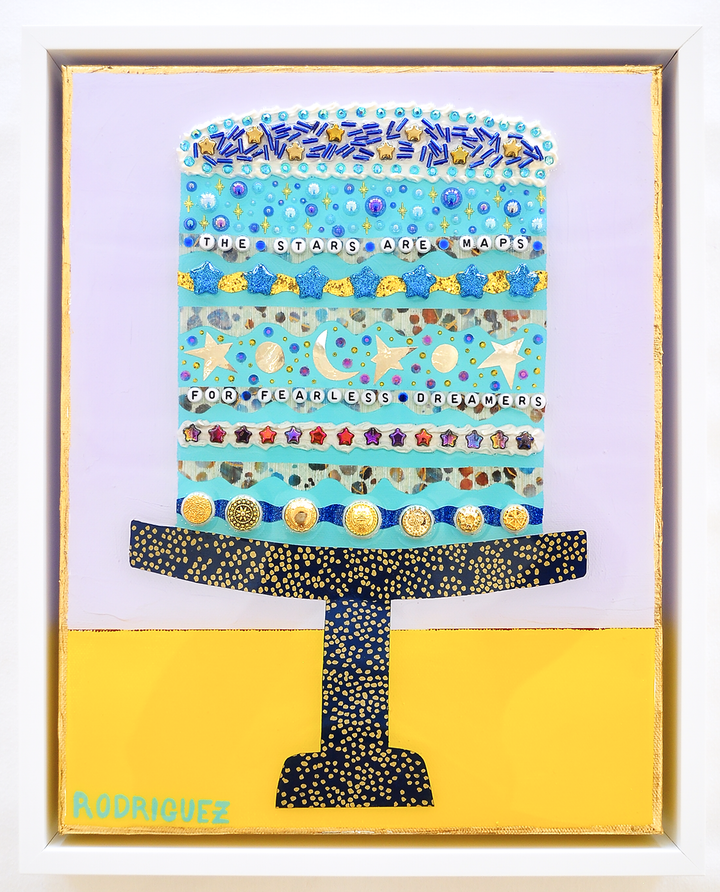 THE STARS SHINE FOR YOU - 12.5 x 15.5 Framed Mixed Media on Canvas