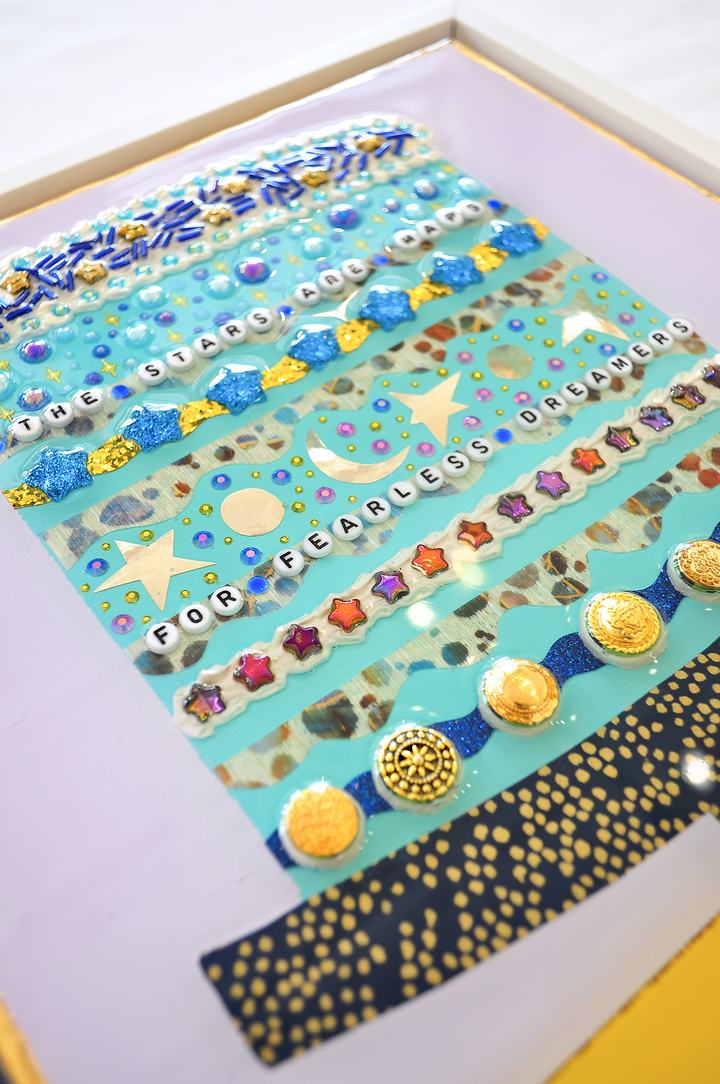 THE STARS SHINE FOR YOU - 12.5 x 15.5 Framed Mixed Media on Canvas