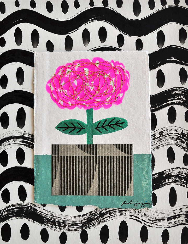 Flowergram 6 - 11x8.5 Mixed Media on Paper