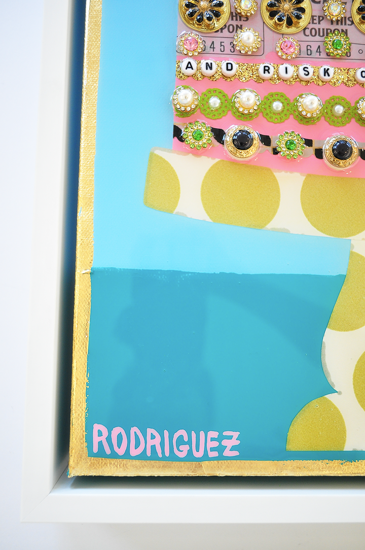 Fortune Favors The Bold - 12.5 x 15.5 Framed Mixed Media on Canvas