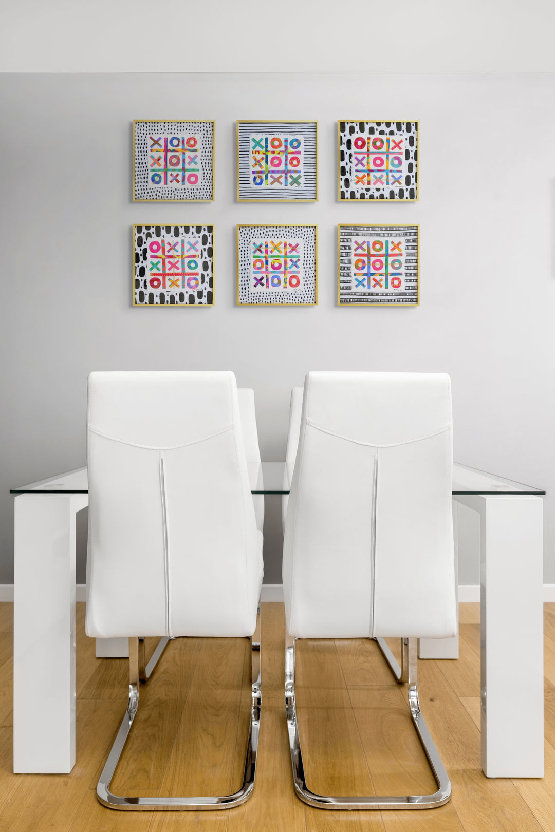 The Winners Tic-Tac-Toe 6 - 12x12 Framed Mixed Media on Paper