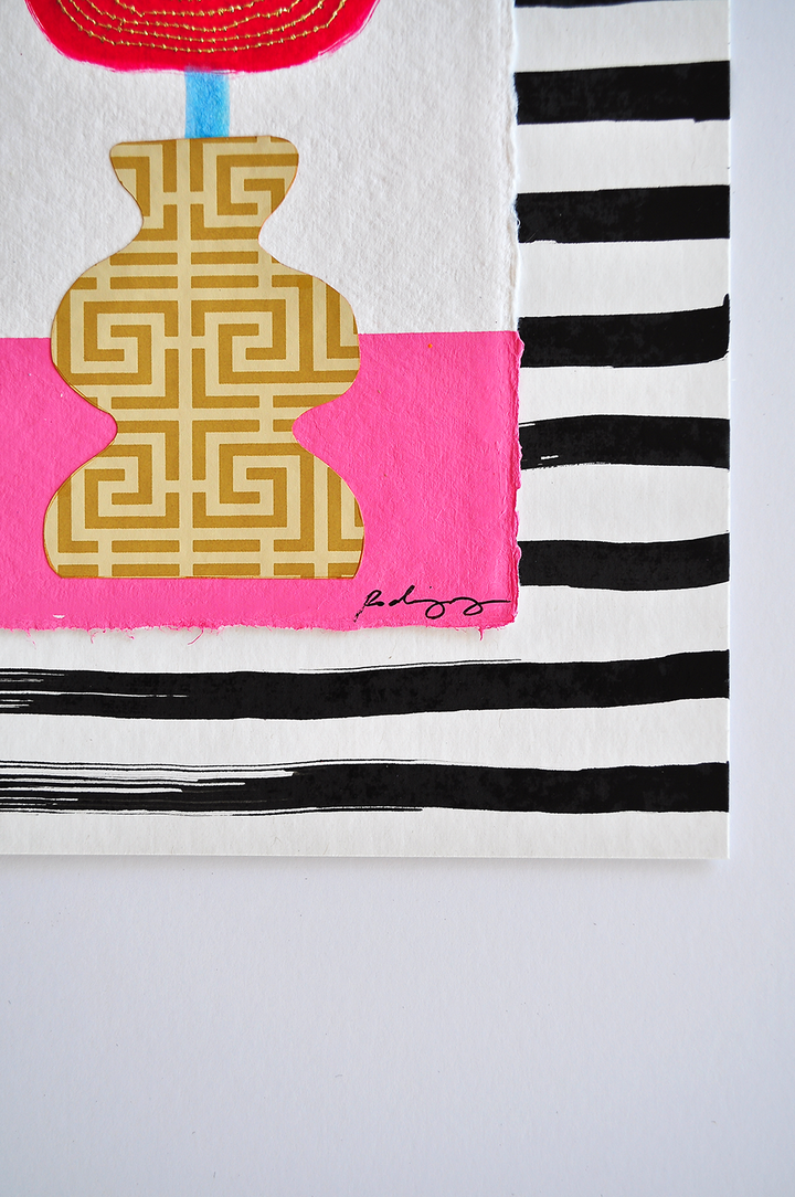 Flowergram 8 - 11x8.5 Mixed Media on Paper