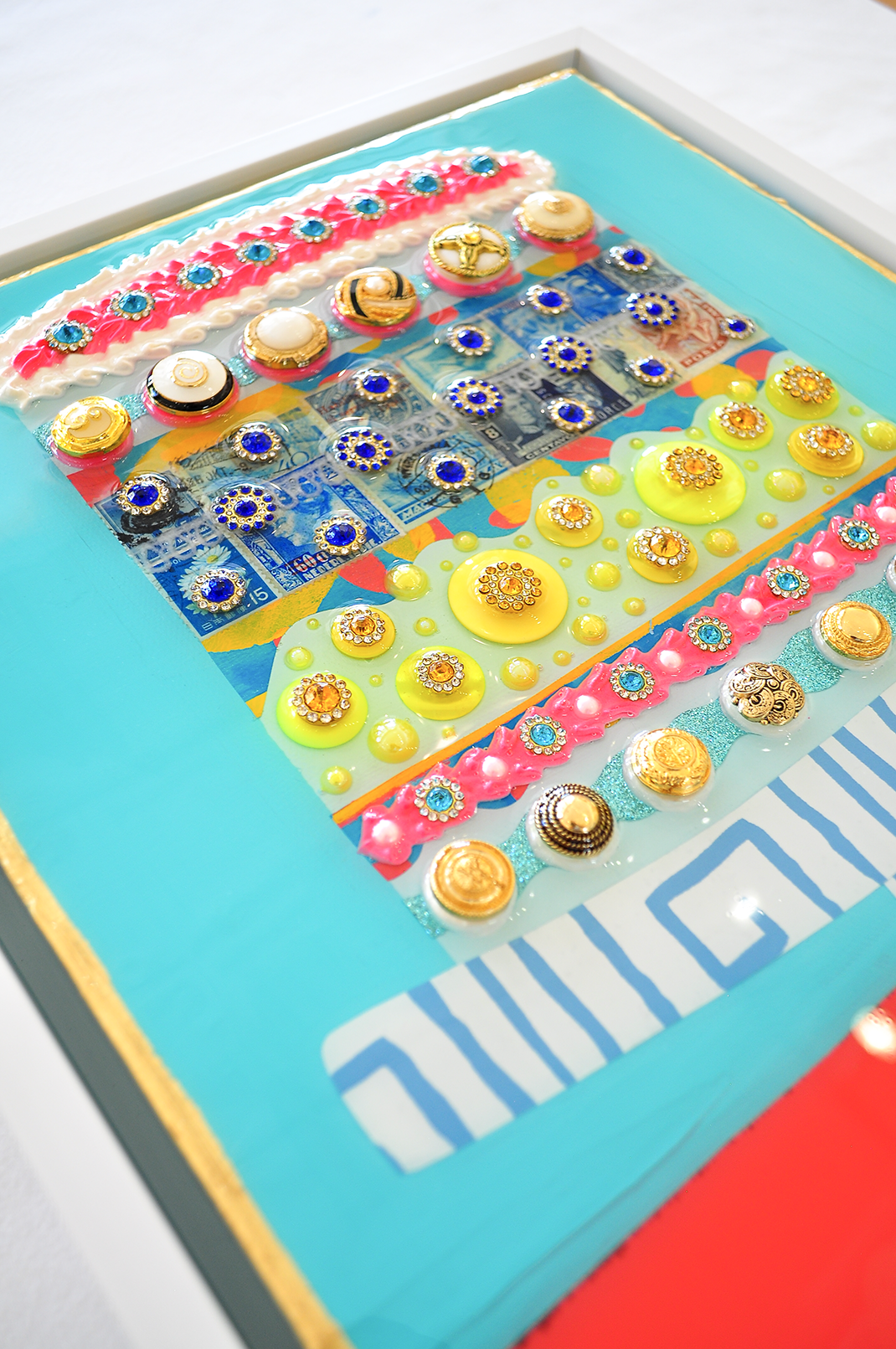 GOLDEN GATHERINGS - 12.5 x 15.5 Framed Mixed Media on Canvas