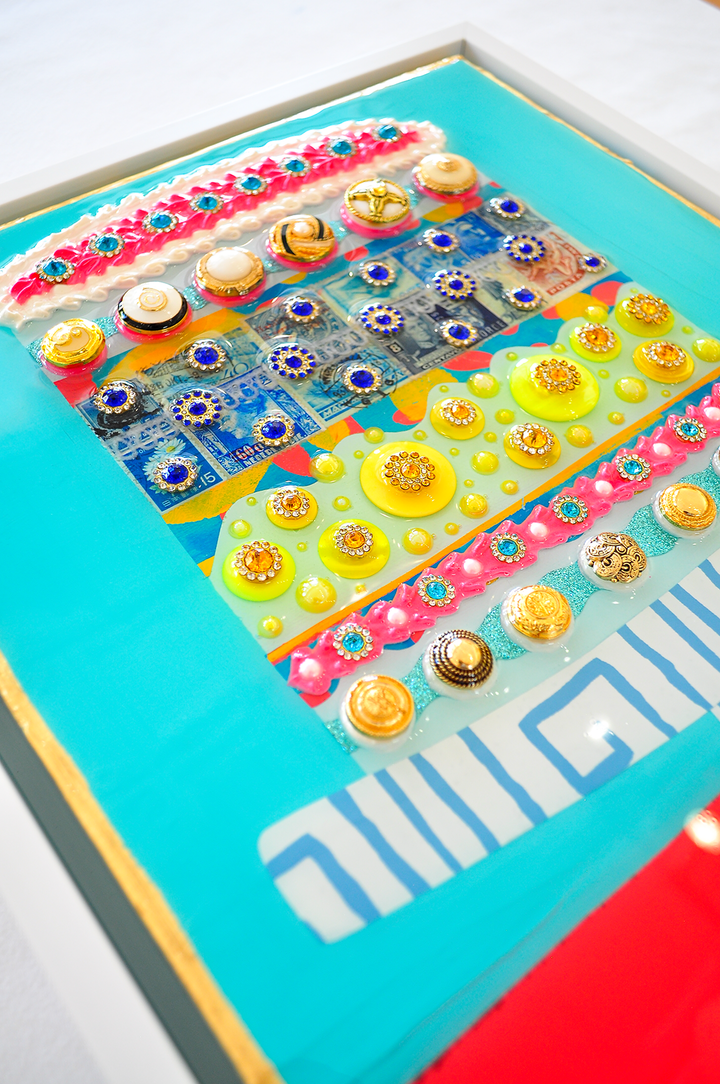 GOLDEN GATHERINGS - 12.5 x 15.5 Framed Mixed Media on Canvas