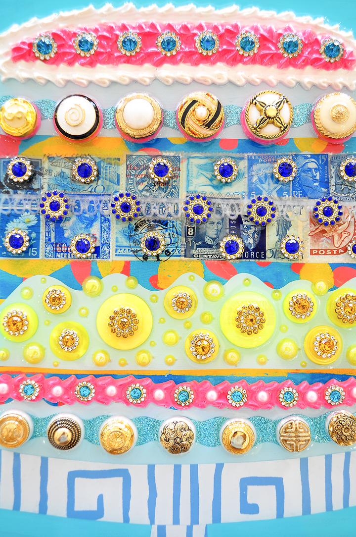 GOLDEN GATHERINGS - 12.5 x 15.5 Framed Mixed Media on Canvas