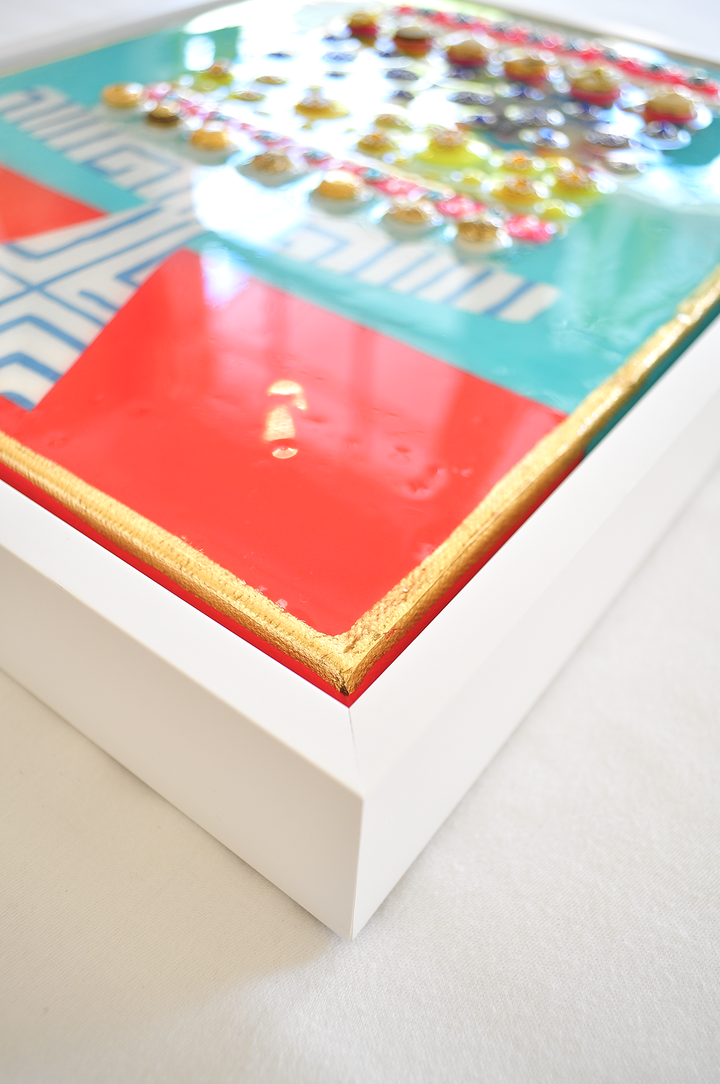 GOLDEN GATHERINGS - 12.5 x 15.5 Framed Mixed Media on Canvas