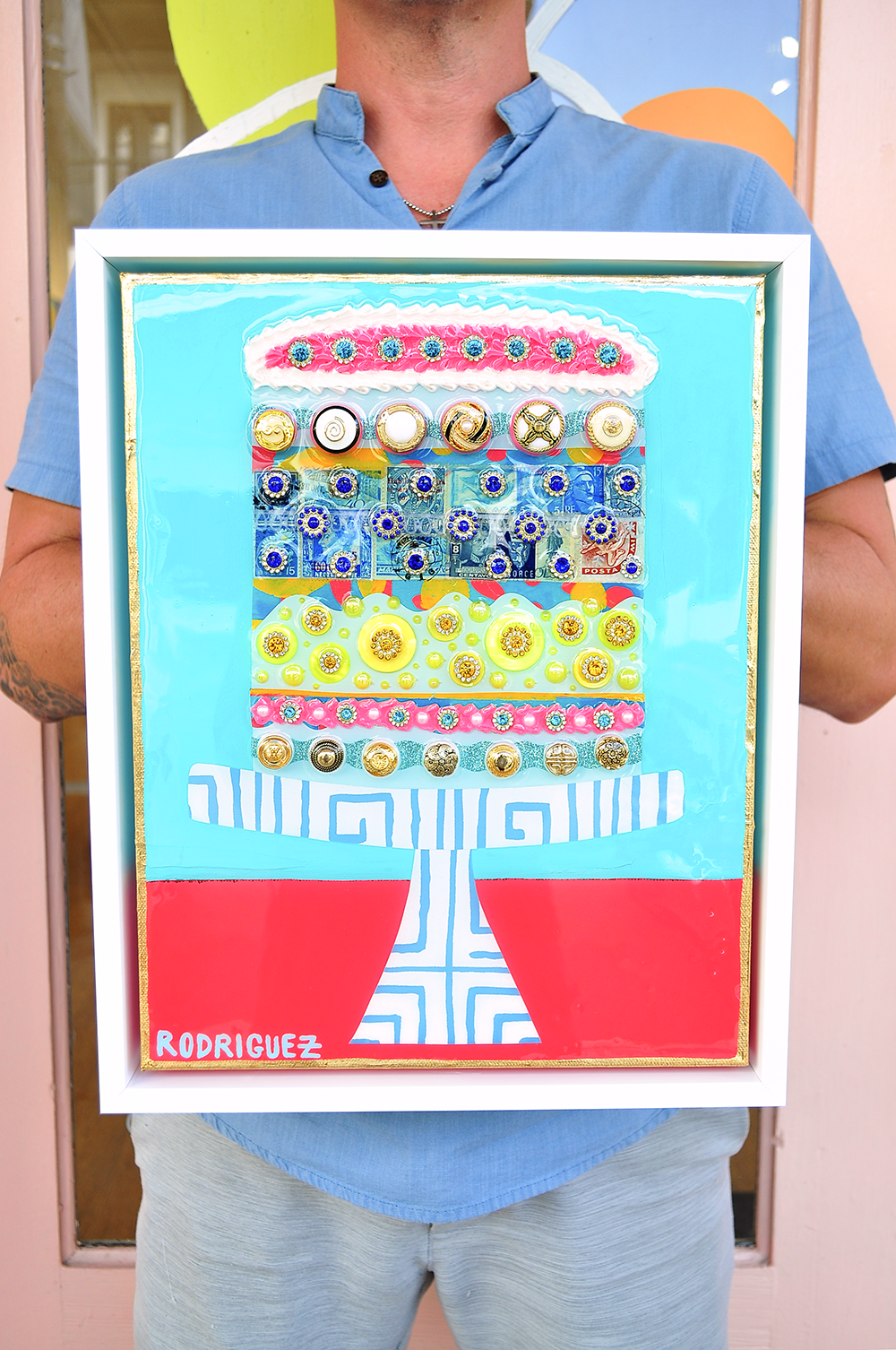 GOLDEN GATHERINGS - 12.5 x 15.5 Framed Mixed Media on Canvas