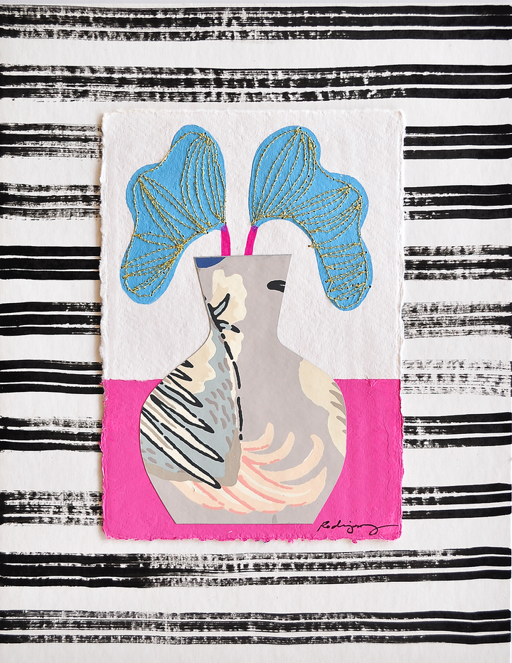 Flowergram 9 - 11x8.5 Mixed Media on Paper