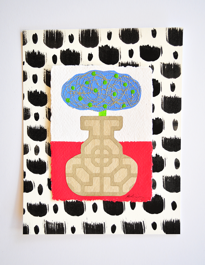Flowergram 17 - 11x8.5 Mixed Media on Paper