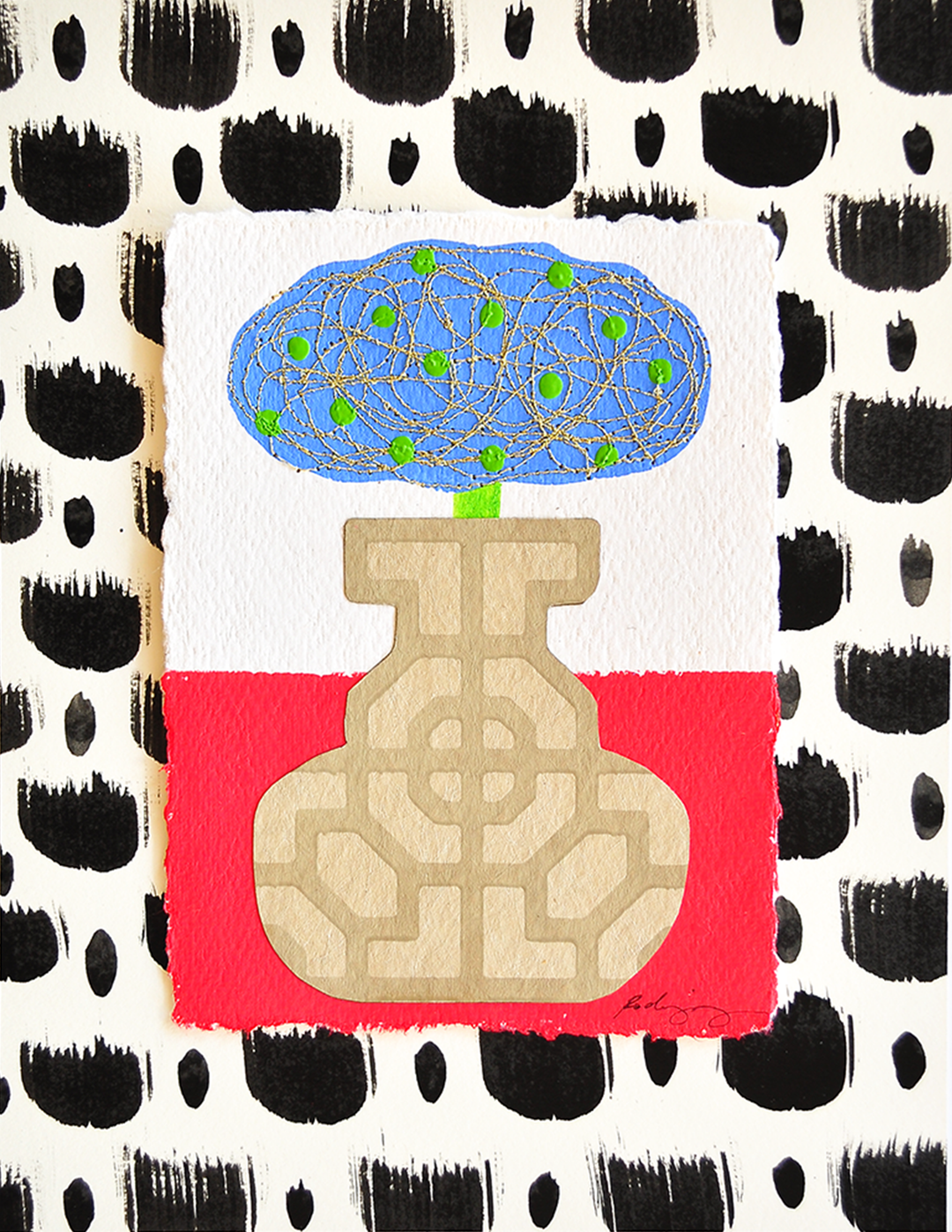 Flowergram 17 - 11x8.5 Mixed Media on Paper