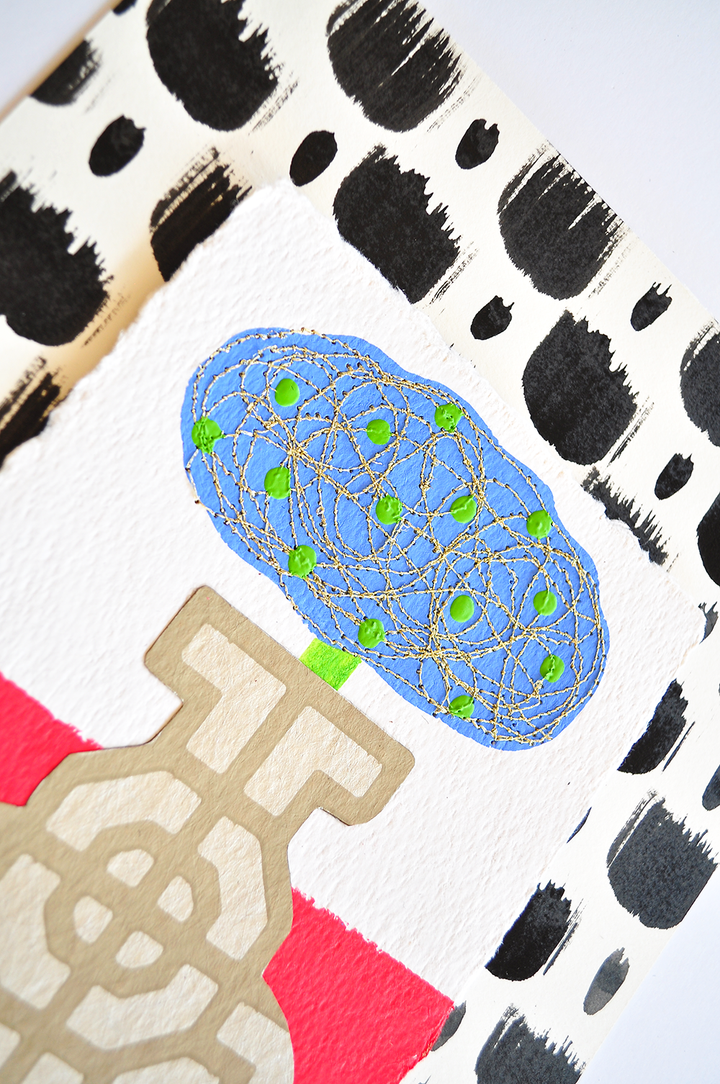 Flowergram 17 - 11x8.5 Mixed Media on Paper