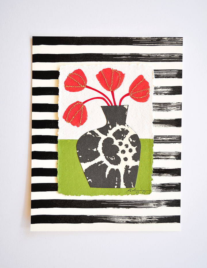 Flowergram 21 - 11x8.5 Mixed Media on Paper