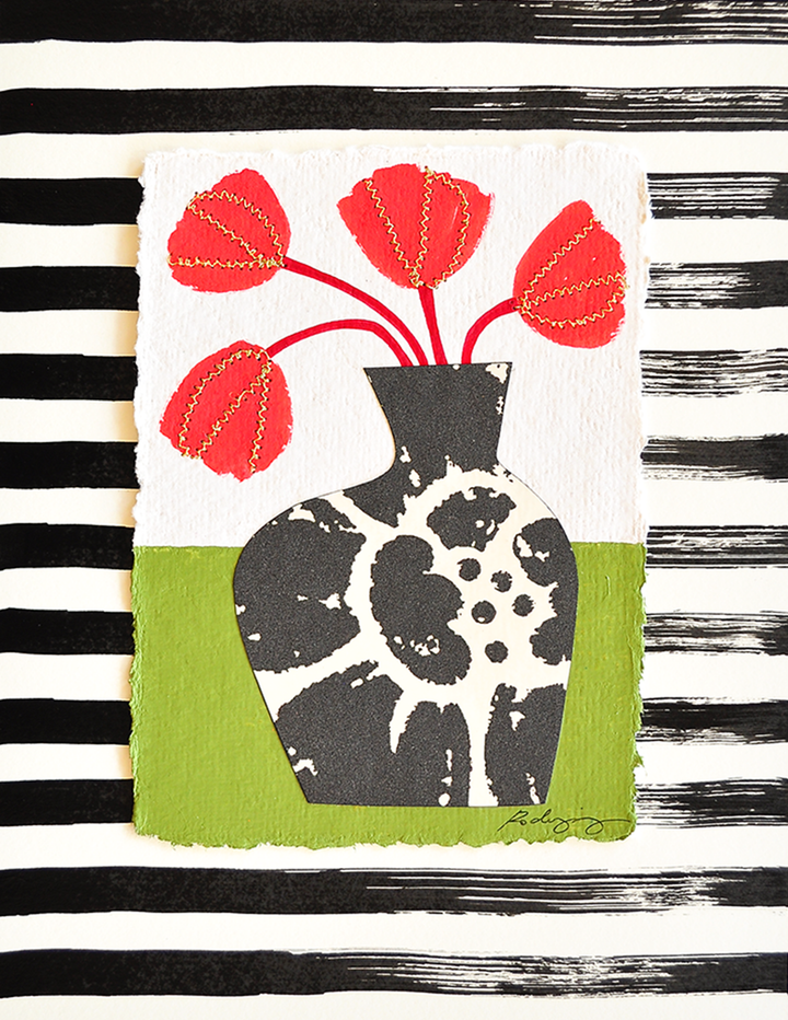 Flowergram 21 - 11x8.5 Mixed Media on Paper