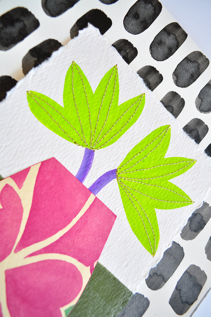 Flowergram 54 (CWL2) - 11x8.5 Mixed Media on Paper