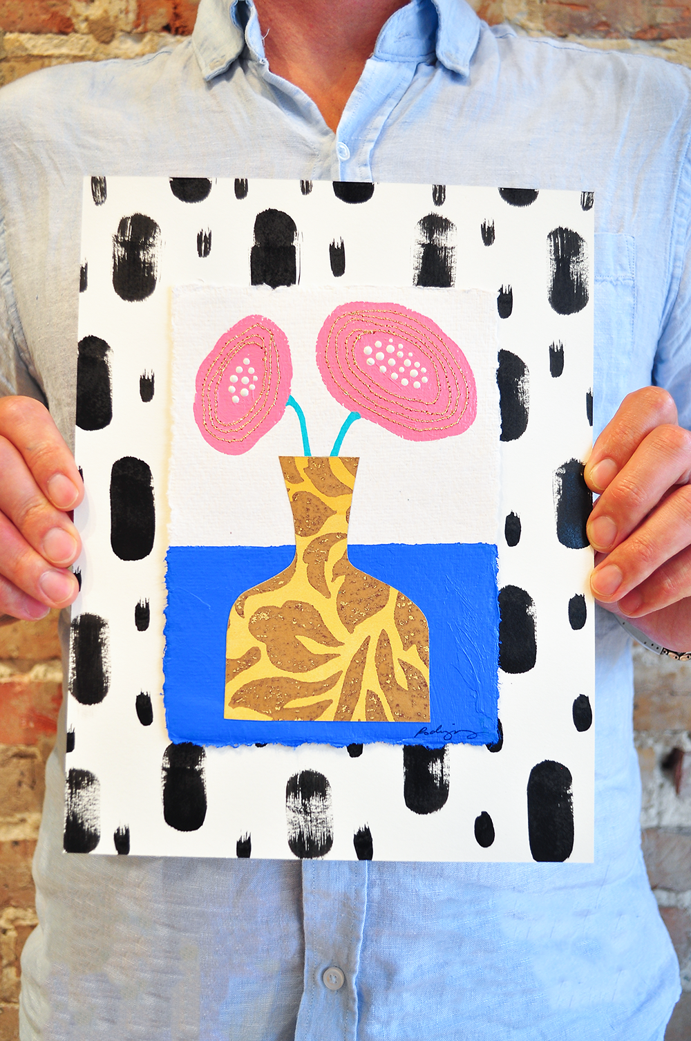 Flowergram 32 - 11x8.5 Mixed Media on Paper