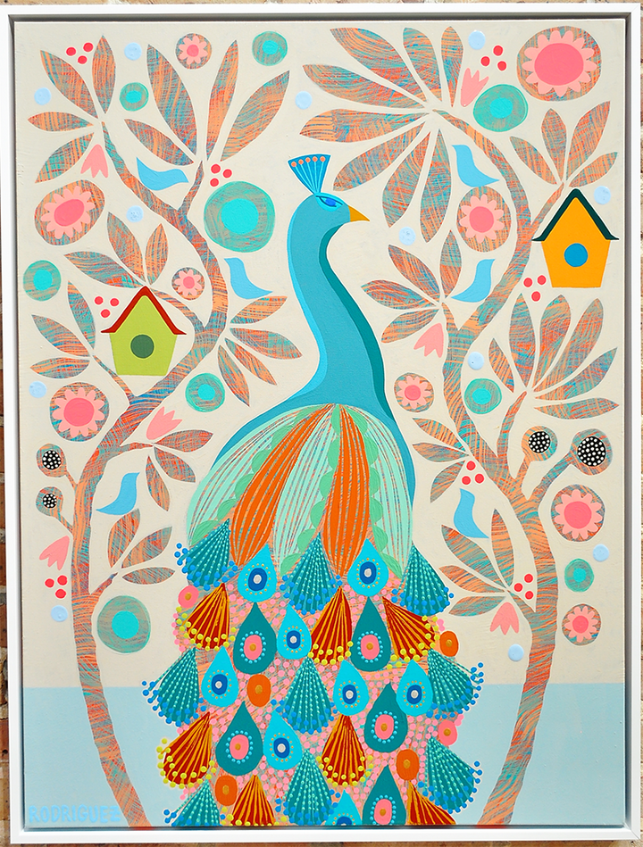 Delphine - Framed 31.5x41.5 on Canvas